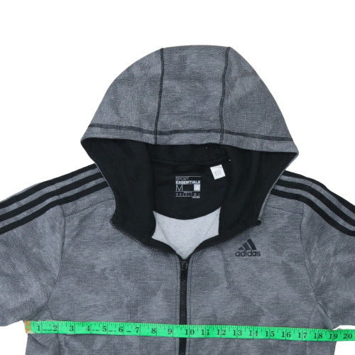 Adidas Men's Grey Full Zip Hoodie Sport Essentials Climalite Size M