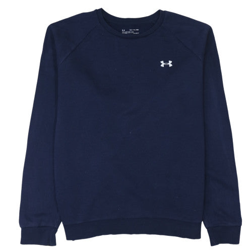 Under Armour Men's Navy Blue XXL Crew Neck Sweatshirt ColdGear Loose Fit