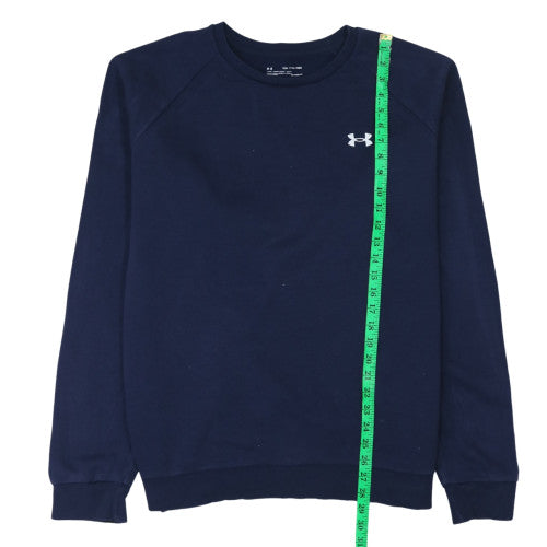 Under Armour Men's Navy Blue XXL Crew Neck Sweatshirt ColdGear Loose Fit