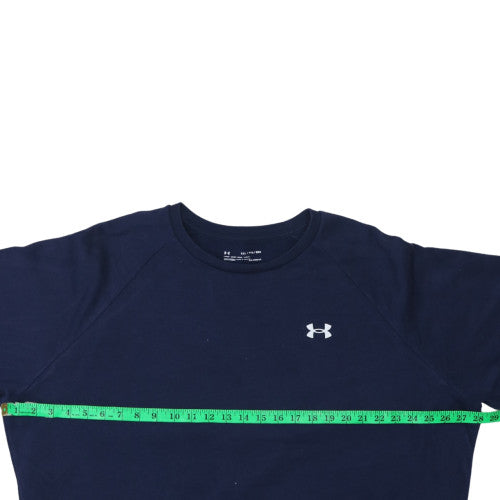 Under Armour Men's Navy Blue XXL Crew Neck Sweatshirt ColdGear Loose Fit