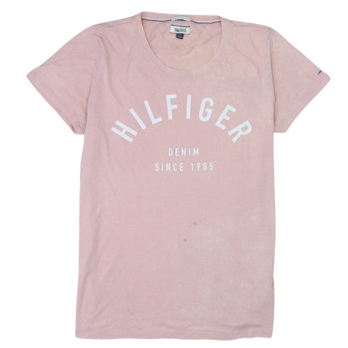 Tommy Hilfiger Denim Men's Pink XL Graphic Short Sleeve T-Shirt