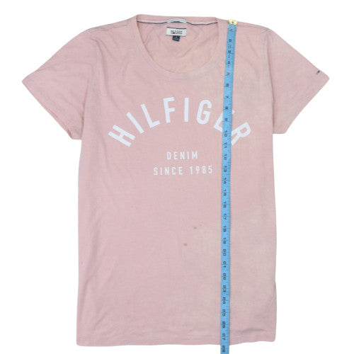 Tommy Hilfiger Denim Men's Pink XL Graphic Short Sleeve T-Shirt