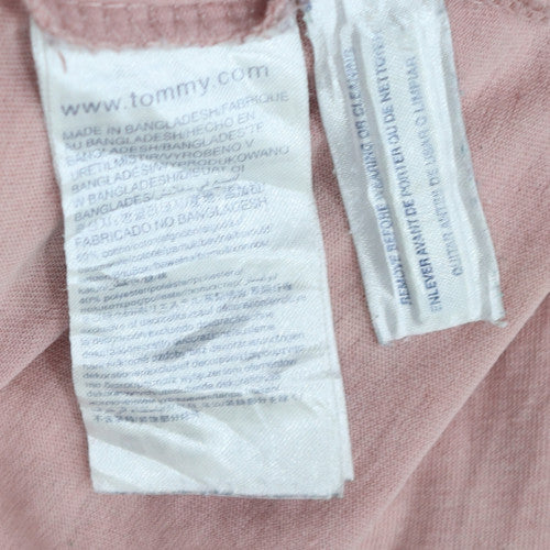 Tommy Hilfiger Denim Men's Pink XL Graphic Short Sleeve T-Shirt