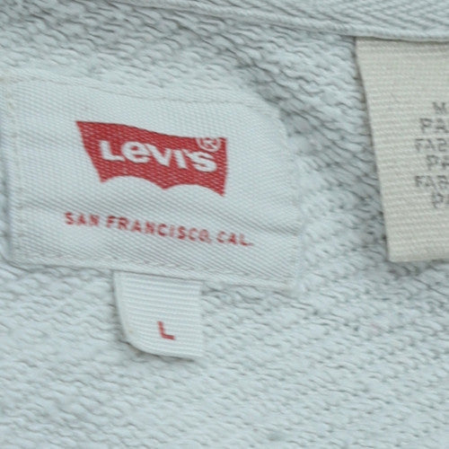 Levi's Men's White Logo Pullover Sweatshirt Size L Regular Fit