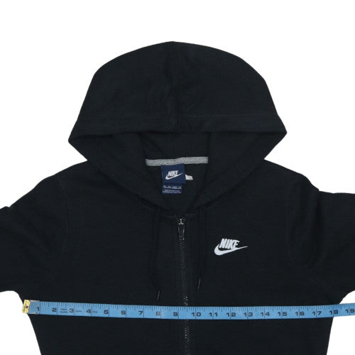 Nike Men's Black XS Full Zip Fleece Hoodie with Logo
