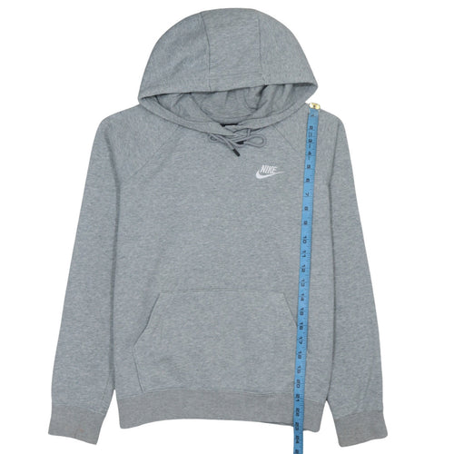 Nike Men's Grey Pullover Hoodie Small Regular Fit Logo Sweatshirt