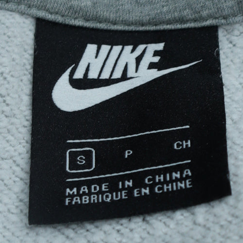 Nike Men's Grey Pullover Hoodie Small Regular Fit Logo Sweatshirt