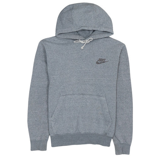 Nike Women's Grey Small Pullover Hoodie Sweatshirt with Logo