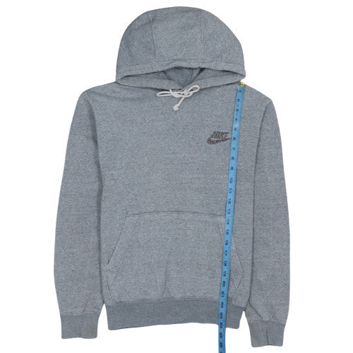 Nike Women's Grey Small Pullover Hoodie Sweatshirt with Logo