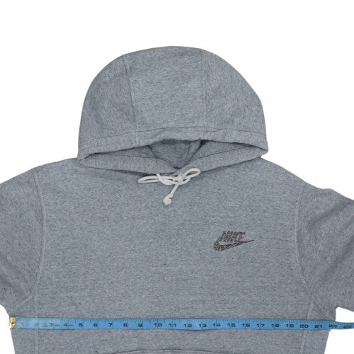 Nike Women's Grey Small Pullover Hoodie Sweatshirt with Logo