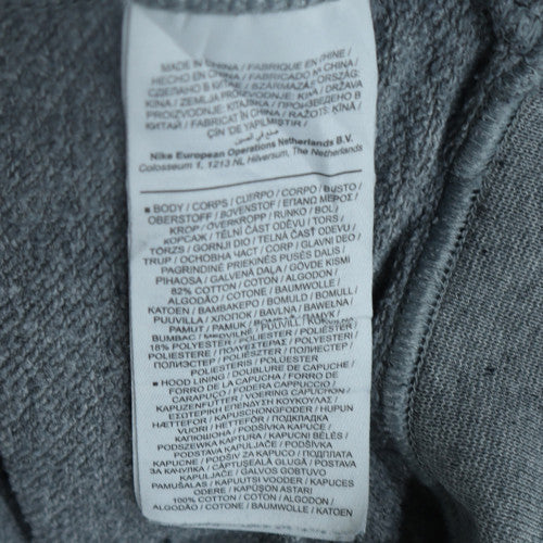 Nike Women's Grey Small Pullover Hoodie Sweatshirt with Logo