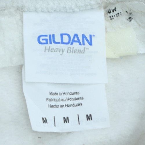 Gildan Men White Christmas Graphic Print Sweatshirt Medium