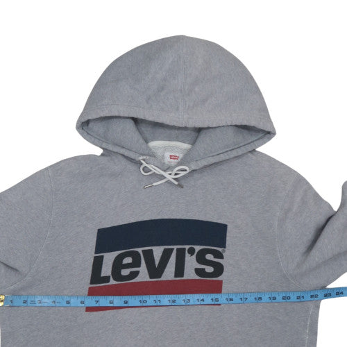 Levi's Men's Grey Logo Pullover Hoodie Size L Regular Fit