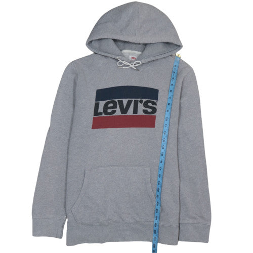 Levi's Men's Grey Logo Pullover Hoodie Size L Regular Fit