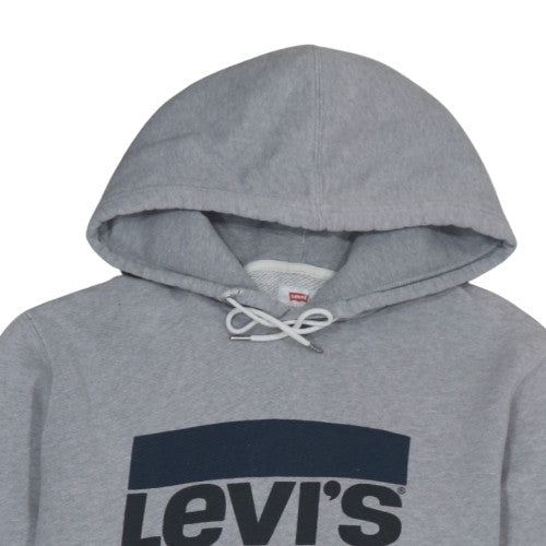 Levi's Men's Grey Logo Pullover Hoodie Size L Regular Fit
