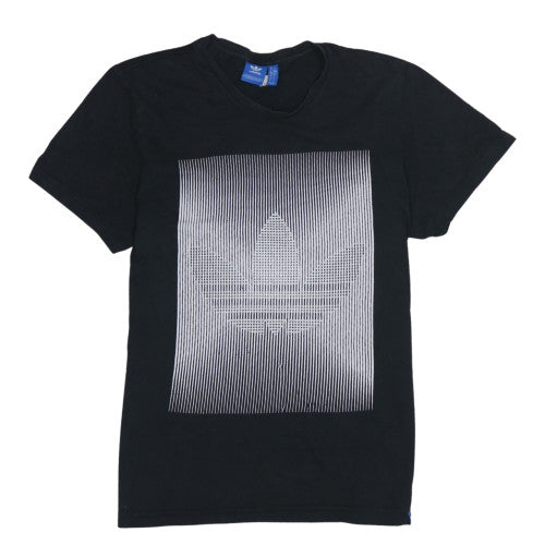 Adidas Men's Black Graphic Logo Short Sleeve Cotton T-Shirt L