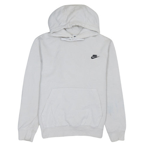 Nike Women White Pullover Hoodie Small Cotton Blend Casual