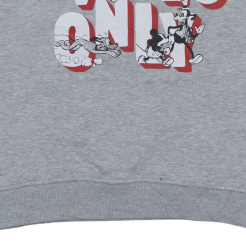 Disney Women Grey Mickey Mouse 'Good Vibes Only' Sweatshirt Size S