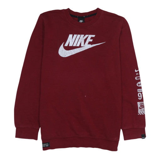 Nike Men's Red Crew Neck Pullover Sweatshirt XXL Graphic Logo