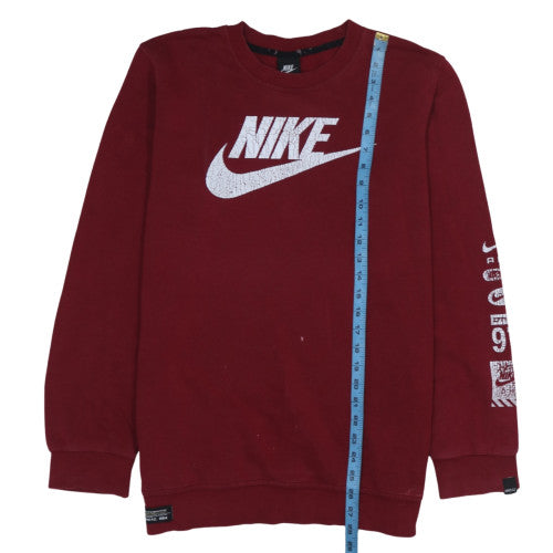 Nike Men's Red Crew Neck Pullover Sweatshirt XXL Graphic Logo