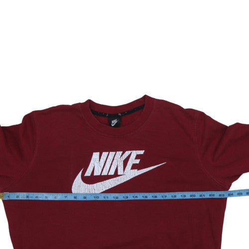 Nike Men's Red Crew Neck Pullover Sweatshirt XXL Graphic Logo