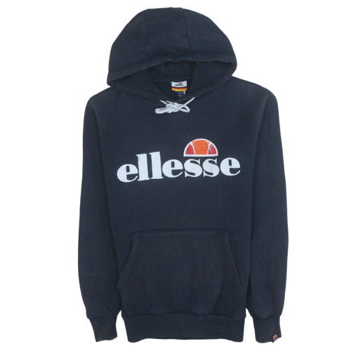 Ellesse Womens Black UK 6 Pullover Hoodie Cotton Blend Logo Design