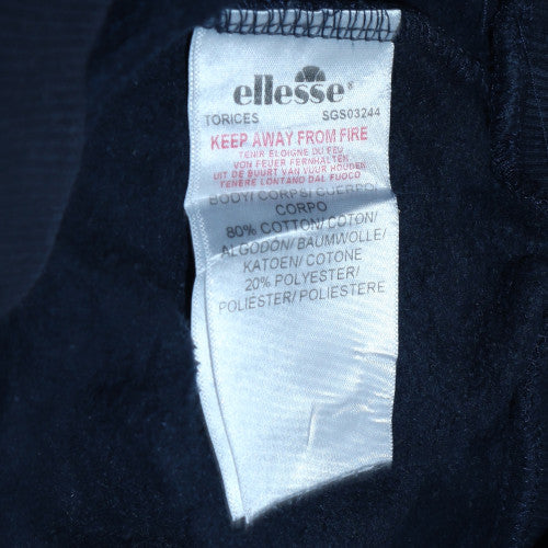 Ellesse Womens Black UK 6 Pullover Hoodie Cotton Blend Logo Design