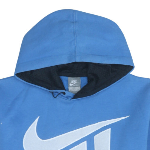 Nike Men's Blue Pullover Hoodie L Sportswear Graphic Fleece