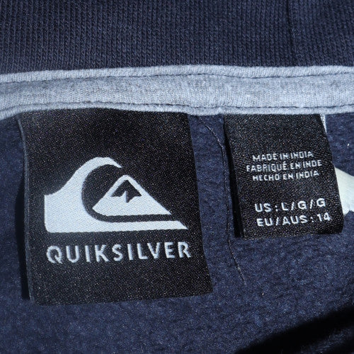 Quiksilver Women's Navy Blue Pullover Hoodie Size 14 Cotton Blend