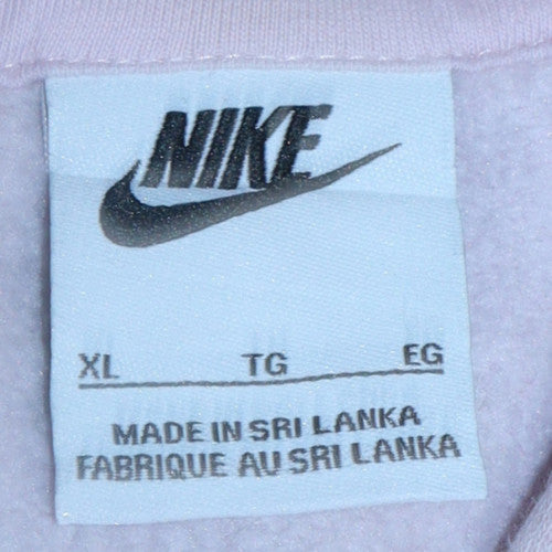 Nike Women's Pink Pullover Hoodie XL Relaxed Fit Casual Sweatshirt