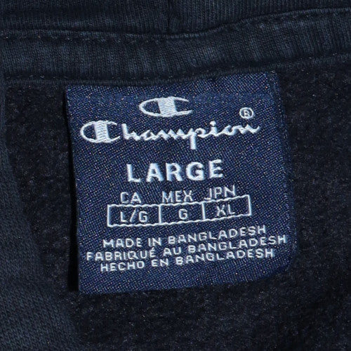 Champion Women Black Large Pullover Hoodie New York Logo Sweatshirt