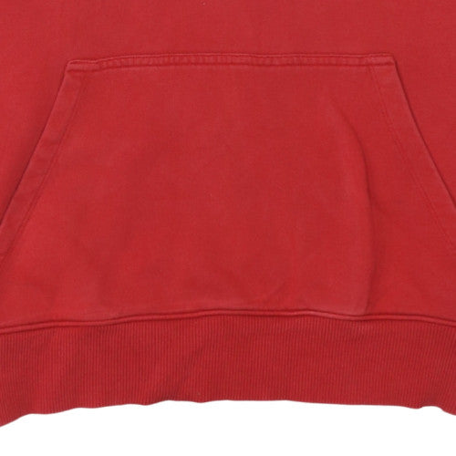 Calvin Klein Jeans Men's Red Pullover Hoodie M Logo Cotton
