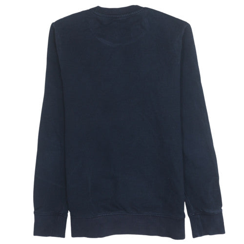 Napapijri Men's Blue Pullover Sweatshirt M Crew Neck Logo