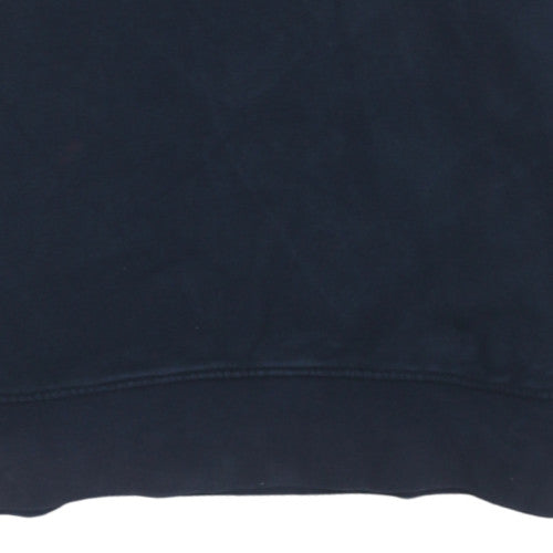Napapijri Men's Blue Pullover Sweatshirt M Crew Neck Logo