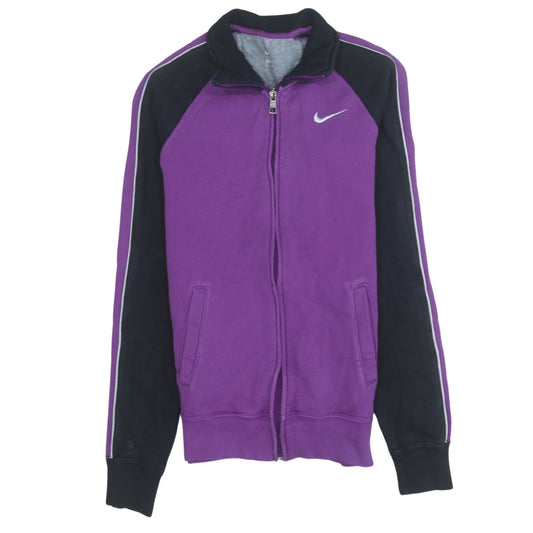 Nike Women's Purple Track Jacket S Full Zip Cotton Activewear