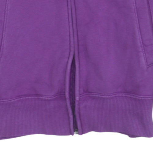 Nike Women's Purple Track Jacket S Full Zip Cotton Activewear
