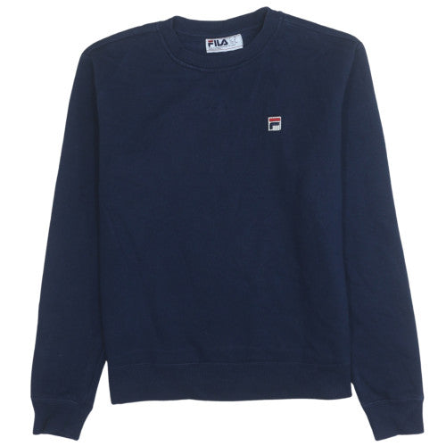 Fila Womens Navy Blue Pullover Sweatshirt Size 16 Crew Neck Classic Fit