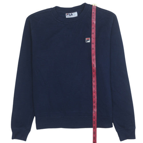 Fila Womens Navy Blue Pullover Sweatshirt Size 16 Crew Neck Classic Fit