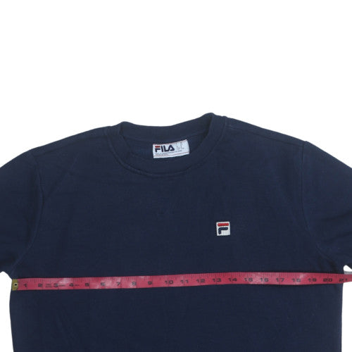 Fila Womens Navy Blue Pullover Sweatshirt Size 16 Crew Neck Classic Fit