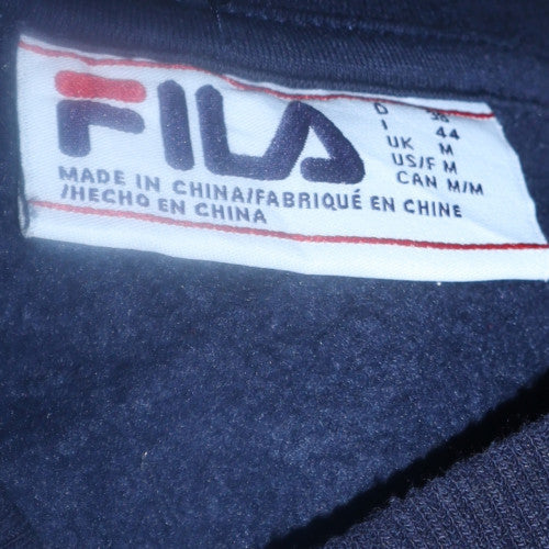 Fila Womens Navy Blue Pullover Sweatshirt Size 16 Crew Neck Classic Fit