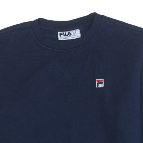 Fila Womens Navy Blue Pullover Sweatshirt Size 16 Crew Neck Classic Fit