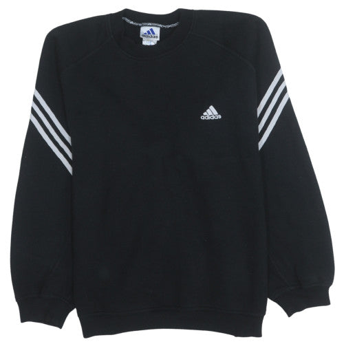 Adidas Men's Black Medium Pullover Sweatshirt Crew Neck Fleece