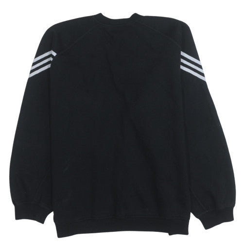 Adidas Men's Black Medium Pullover Sweatshirt Crew Neck Fleece