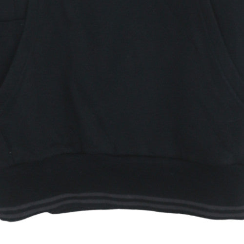 Lonsdale Men’s Black Pullover Hoodie S Fleece Sports Graphic
