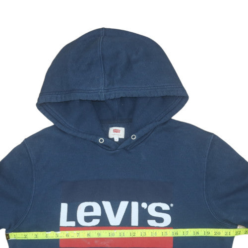 Levi's Men's Blue Pullover Hoodie Medium Fleece Graphic Logo