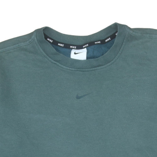 Nike Mens Green Dri-FIT Crew Neck Long Sleeve Pullover Sweatshirt L