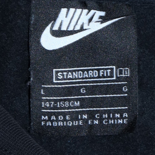 Nike Teens Black Cotton Blend Pullover Sweatshirt L 147-158cm Logo