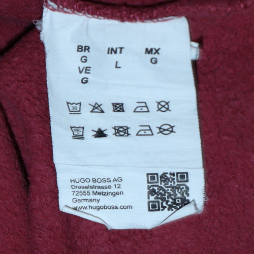 Hugo Boss Men's Red Crew Neck Logo Sweatshirt Size L