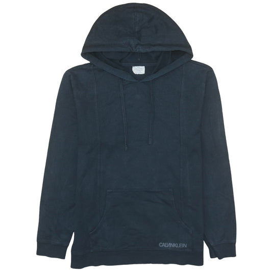 Calvin Klein Men's Black Pullover Hoodie M Long Sleeve Logo Cotton