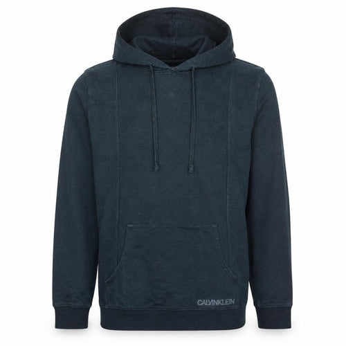 Calvin Klein Men's Black Pullover Hoodie M Long Sleeve Logo Cotton